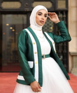 Alternative view of Green jacket with dress